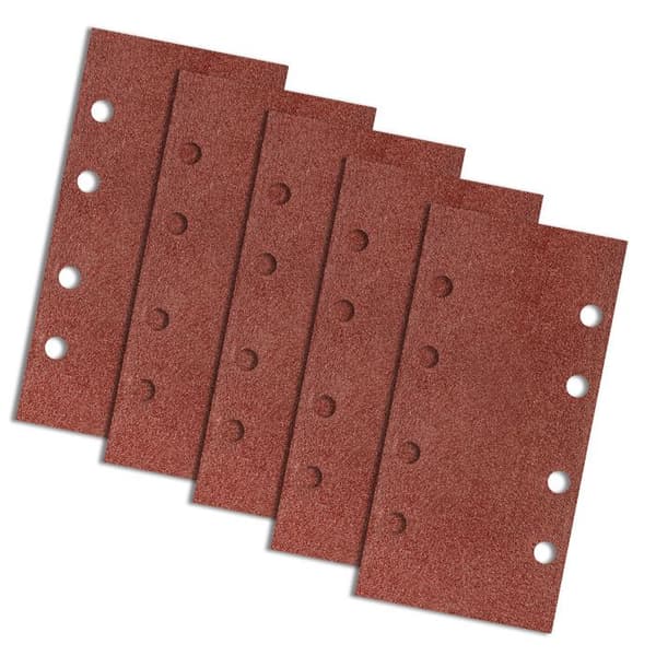 Velcro-sandpapper 93 x 185 mm, K60, 5 stycken, med hål