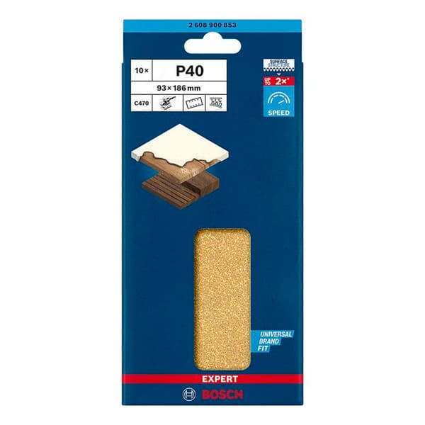 Slippapper - Bosch - EXPERT C470 - Korn 40 - 230 mm x 93 mm - Anti-colmatage
