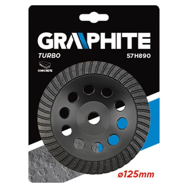 Diamantabrasiv skiva 125 x 22,2 x 5 mm, turbo