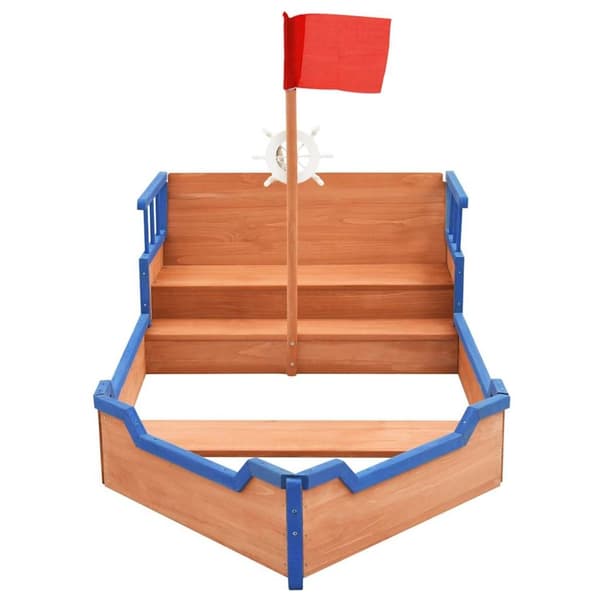 vidaXL sandkasse piratskib 190x94,5x101 cm fyrretræ
