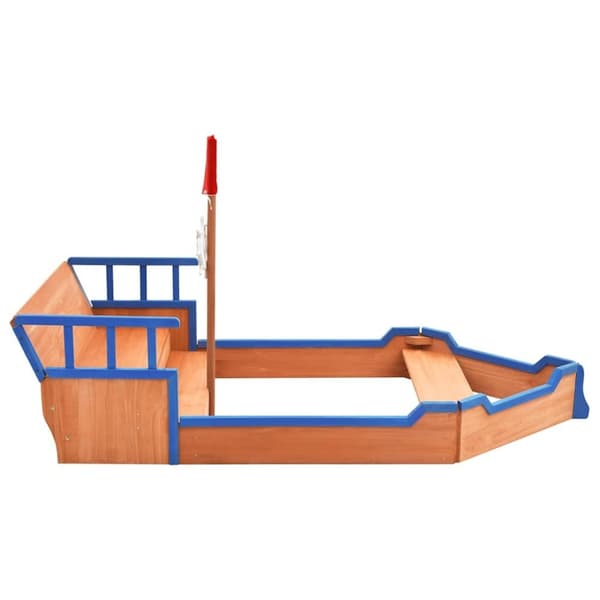 vidaXL sandkasse piratskib 190x94,5x101 cm fyrretræ