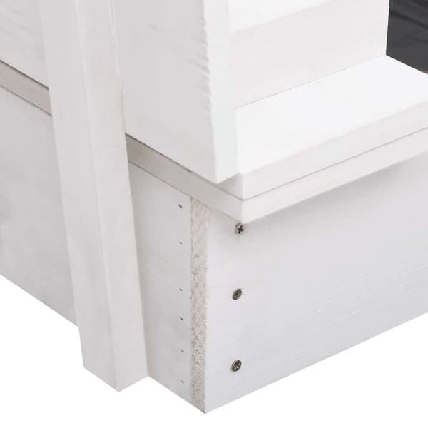 vidaXL sandkasse 95x90x15 cm fyrretræ hvid