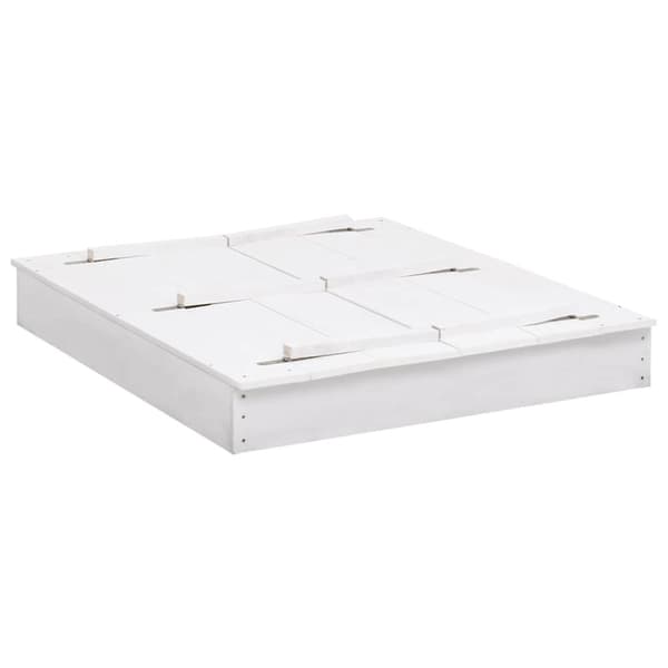 vidaXL sandkasse 95x90x15 cm fyrretræ hvid
