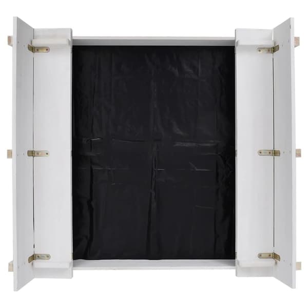 vidaXL Sandkasse gran hvit 95x90x15 cm
