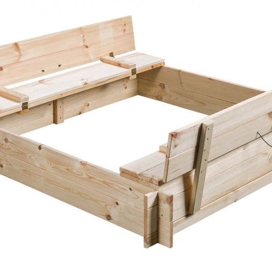 Swing King - Sandlåda Gucio Junior 120 X 120 X 20 Cm Wood Blank