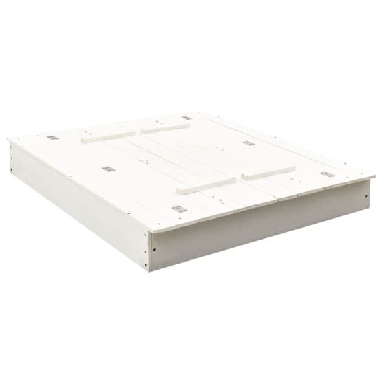 Sandlåda Granträ Vit 95X90X15 Cm