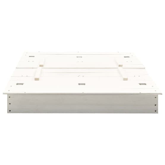 Sandlåda Granträ Vit 95X90X15 Cm