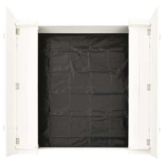 Sandlåda Granträ Vit 95X90X15 Cm