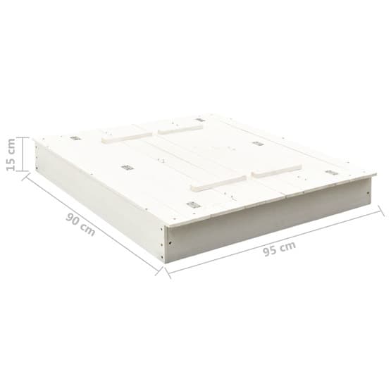 Sandlåda Granträ Vit 95X90X15 Cm