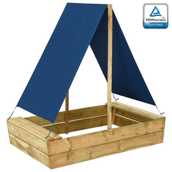 Sandlåda Med Tak 80X60X97,5 Cm Impregnerad Furu