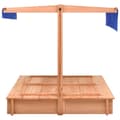 Miniatyrbilde 3 av 8: vidaXL Sandkasse med tak gran 112x112x112 cm