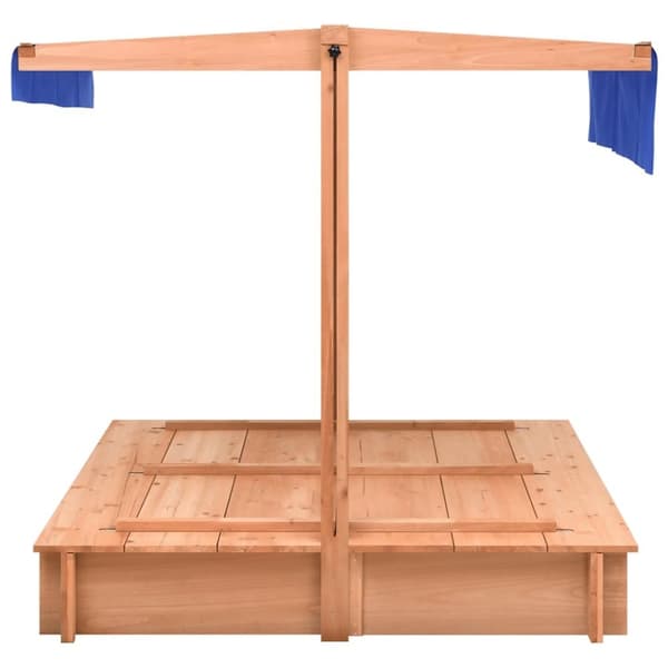 vidaXL Sandkasse med tak gran 112x112x112 cm