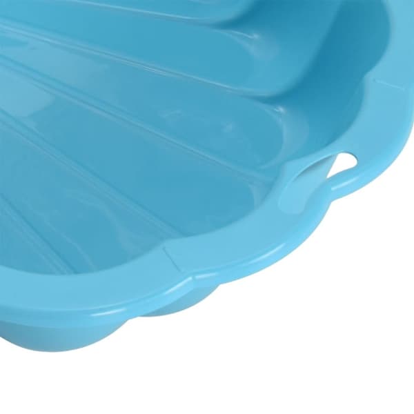 vidaXL Sandkasser 2 stk blå 77x87x21 cm plast