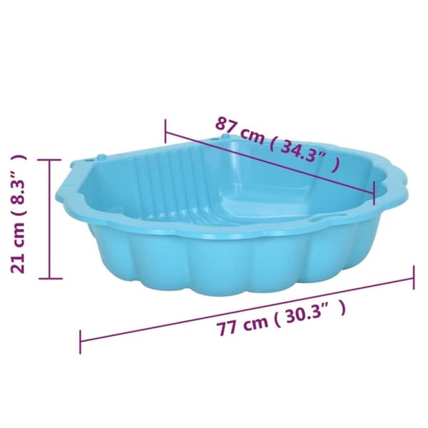vidaXL Sandkasser 2 stk blå 77x87x21 cm plast