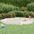 Miniatyrbilde 1 av 9: vidaXL Sandkasse med seter hvit åttekantet heltre furu