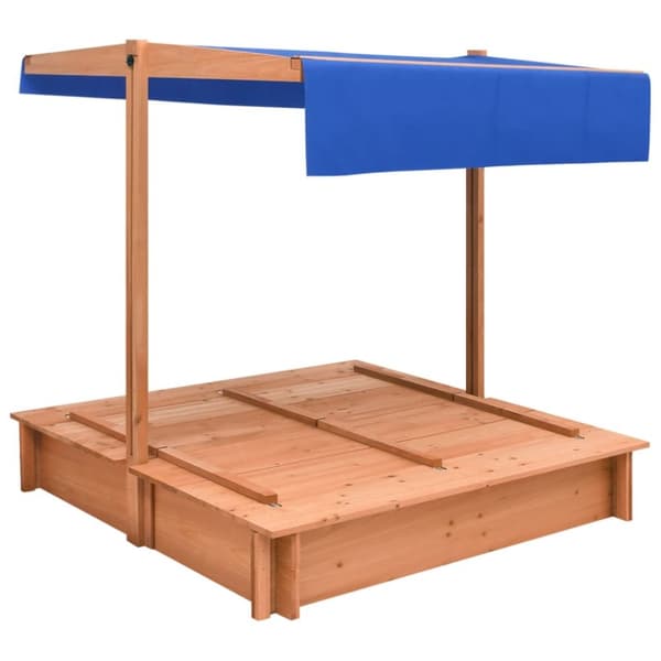 sandkasse med tag 112x112x112 cm fyrretræ