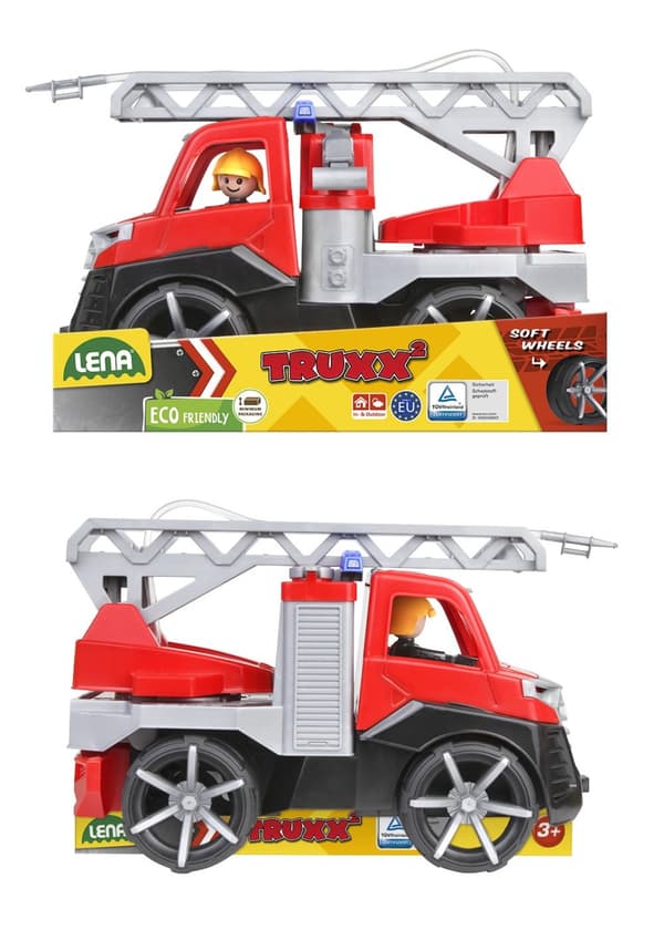 Lena TRUXX2 Brandbil med vattenspray och gummidäck