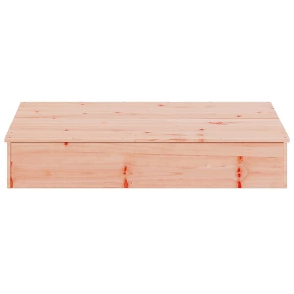 vidaXL Sandlåda med Lock 111x111x19,5 cm massivt douglasträ