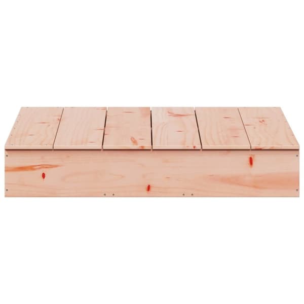 vidaXL Sandlåda med Lock 111x111x19,5 cm massivt douglasträ