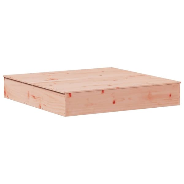 vidaXL Sandlåda med Lock 111x111x19,5 cm massivt douglasträ