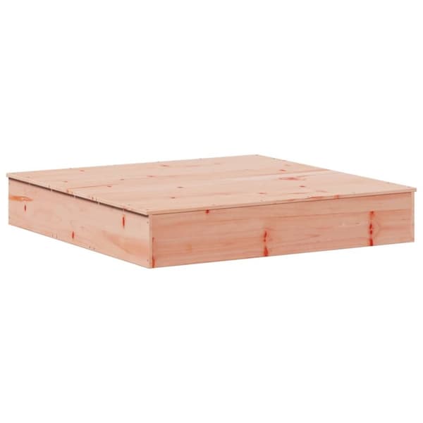 vidaXL Sandlåda med Lock 111x111x19,5 cm massivt douglasträ