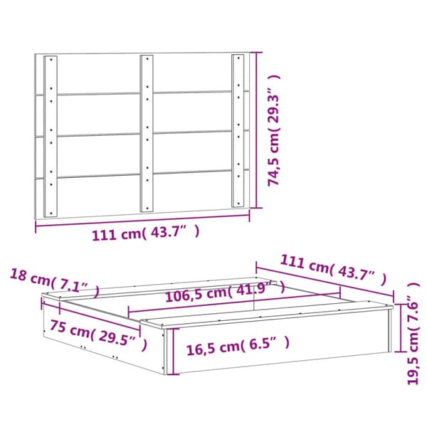 sandkasse med låg 111x111x19,5 cm massivt fyrretræ hvid