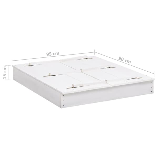 Sandlådor - Living Sandlåda granträ vit 95x90x15 cm