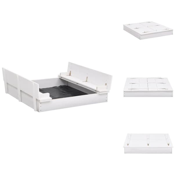Sandlådor - Living Sandlåda granträ vit 95x90x15 cm