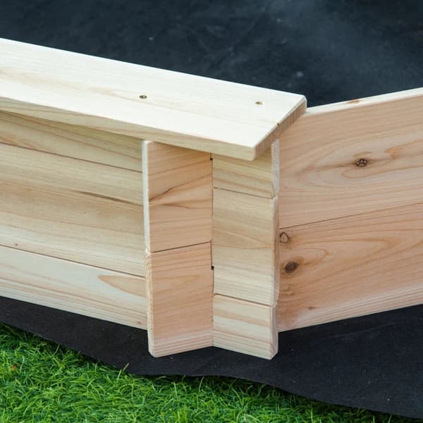 Rootz-hiekkalaatikko kannella - Kahdeksankulmainen - Sisältää pohjakalvon - Lasten hiekkalaatikko - Massiivipuurunko - Luonnollinen + Sininen - 139,5
