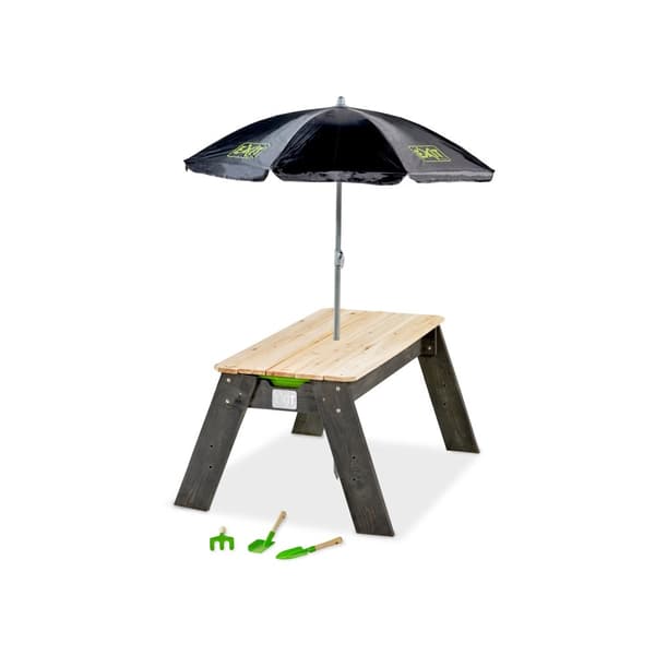 EXIT Aksent sand- og vandbord med parasol og haveredskaber
