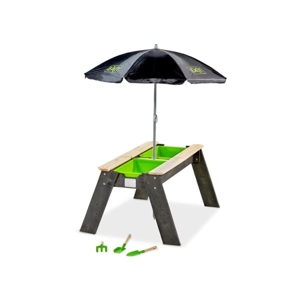 EXIT Aksent sand- og vandbord med parasol og haveredskaber