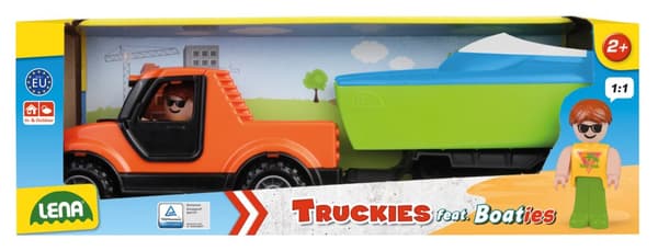Truckies Pickup med släpvagn och båt (från 2 år)