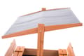 Miniatyrbillede 8 af 9: DIY 140x140 cm Træsandkasse med Justerbar Gråt Tag & Foldbare Bænke