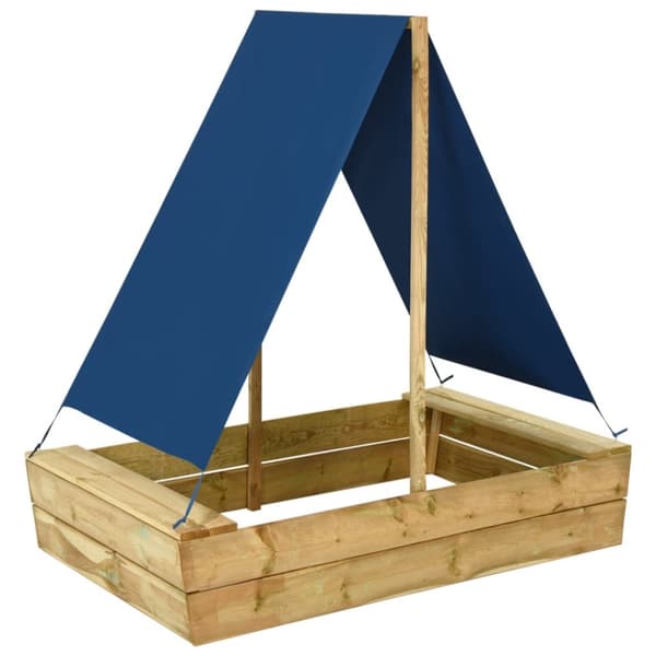 Sandlåda med tak 80x60x97,5 cm impregnerad furu