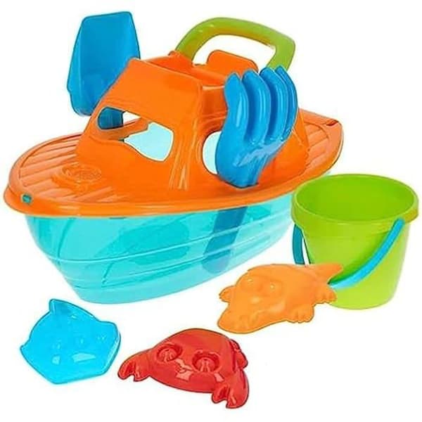 Strandleksaker - COLORBABY - 49263 - Strandhink 14 cm - Yacht med tillbehör - Flerfärgad