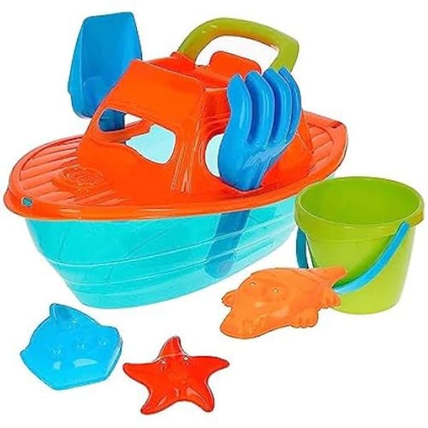 Strandleksaker - COLORBABY - 49263 - Strandhink 14 cm - Yacht med tillbehör - Flerfärgad