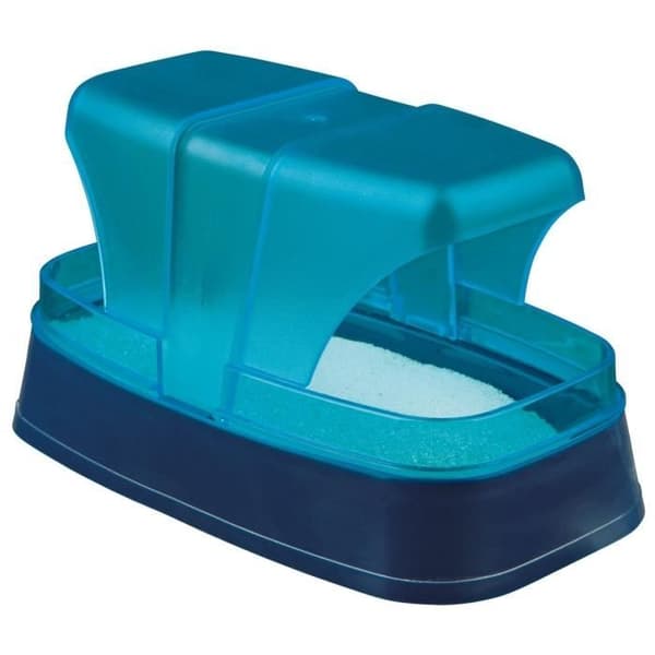 Sandlåda - TRIXIE - 17 × 10 × 10 cm - Plast - Mörkblå/turkos - För hamstrar och möss