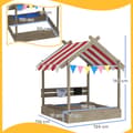 Miniatyrbillede 3 af 9: Sandkasse med tag, 124x116x146 cm, Grå