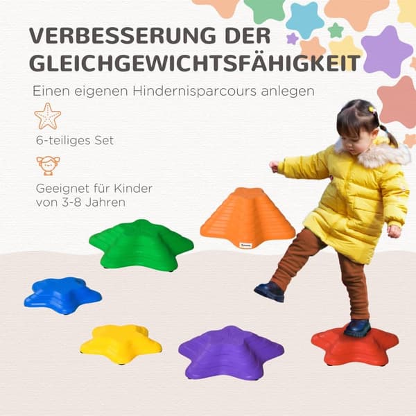 Balanceringssten til børn, 23x23x4 cm, 33x33x7.5 cm, 36.5x36.5x16 cm, Flere farver