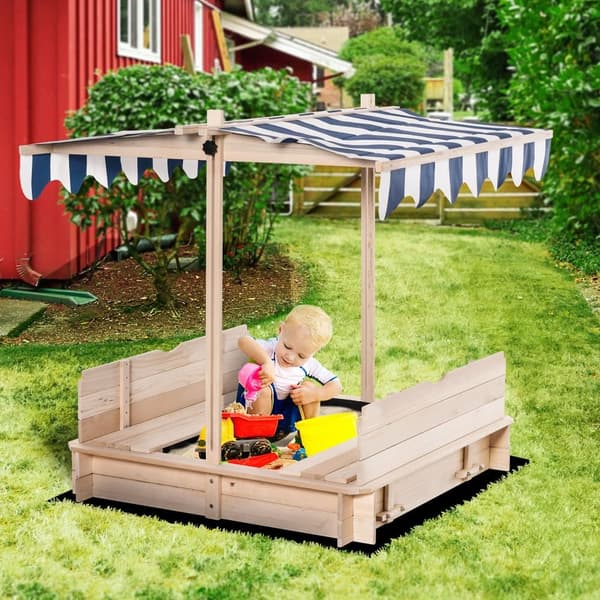 Sandlåda med lock, 343-029, 106x106x115 cm, Natur