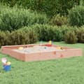 Miniatyrbild 1 av 2: Sandlåda med säten fyrkantigt massivt douglasträ