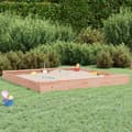 Miniatyrbild 1 av 2: Sandlåda med säten fyrkantigt massivt douglasträ