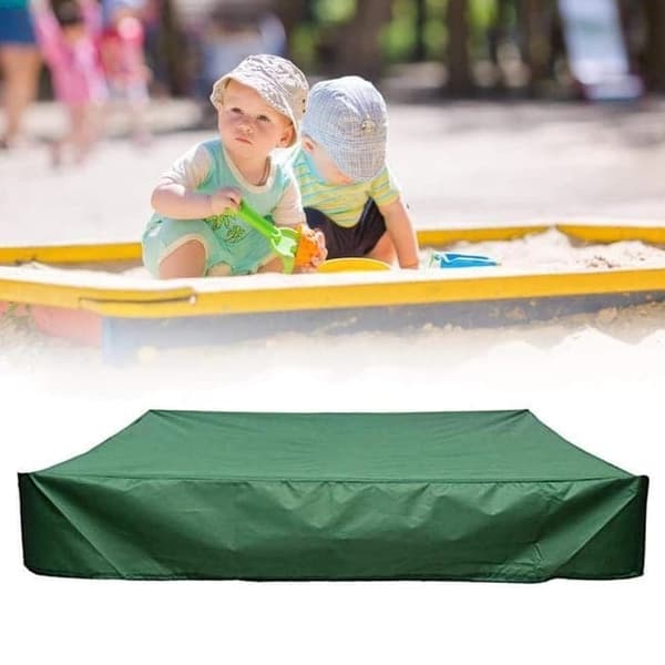 Lollanda vandtæt sandkassebetræk med snøre, Oxford stof, UV-beskyttelse, støvtæt, bærbar til have, pool, møbler Grøn 150x150cm