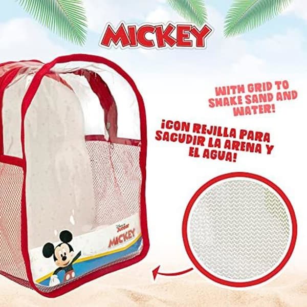 Disney - Mickey and The Roadster Racers Mouse Cube Beach Ryggsäck med tillbehör 18 cm, 48217, Flerfärgad