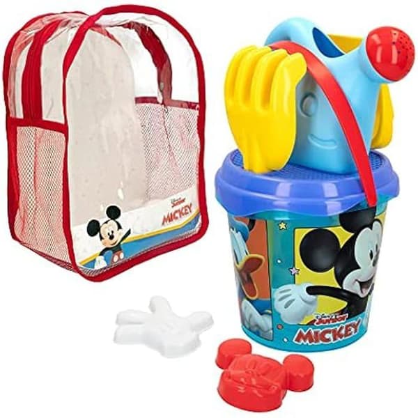 Disney - Mickey and The Roadster Racers Mouse Cube Beach Ryggsäck med tillbehör 18 cm, 48217, Flerfärgad