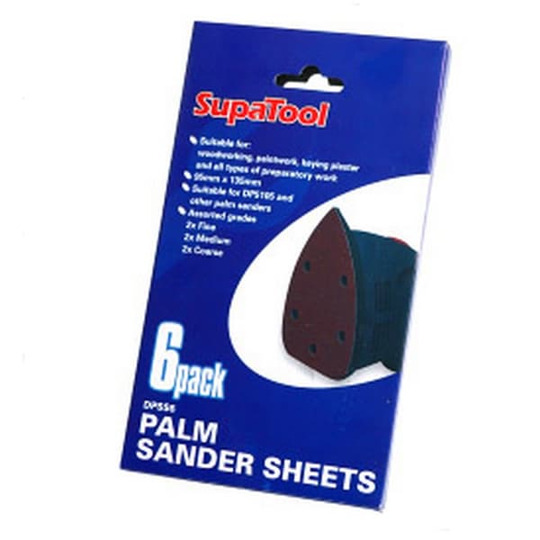 SupaTool Palm Sander Sheets (Pack of 6)