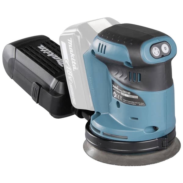 Makita DBO180Z Excenterslip Batteridriven exkl. batteri/laddare, Utan laddare 18 V Ø 125 mm