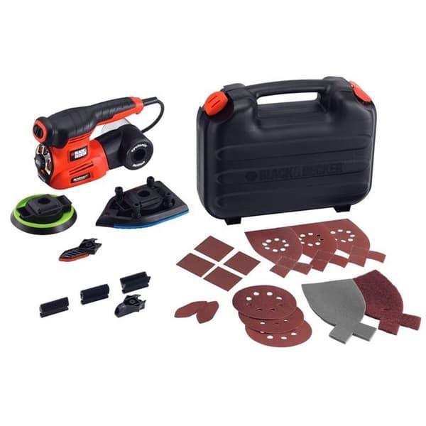 BLACK & DECKER KA280K - 4 i 1 multislipmaskin - 220 W - 230 V - Röd och svart