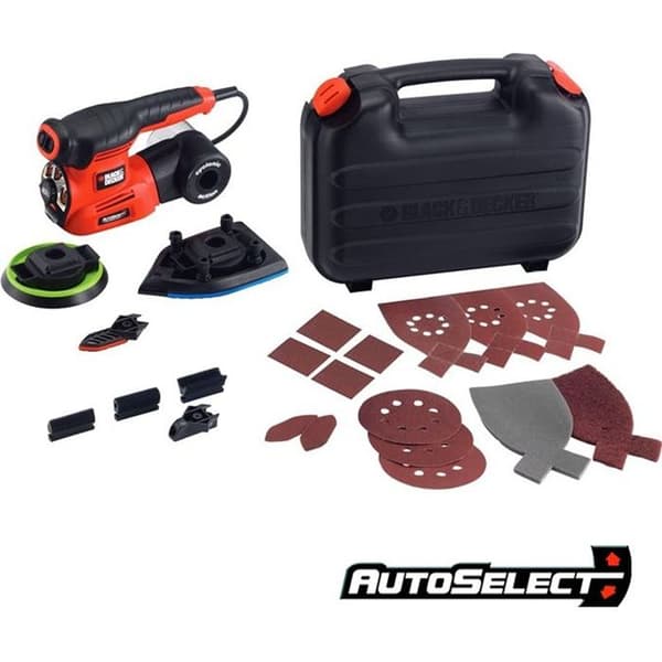 BLACK & DECKER KA280K - 4 i 1 multislipmaskin - 220 W - 230 V - Röd och svart