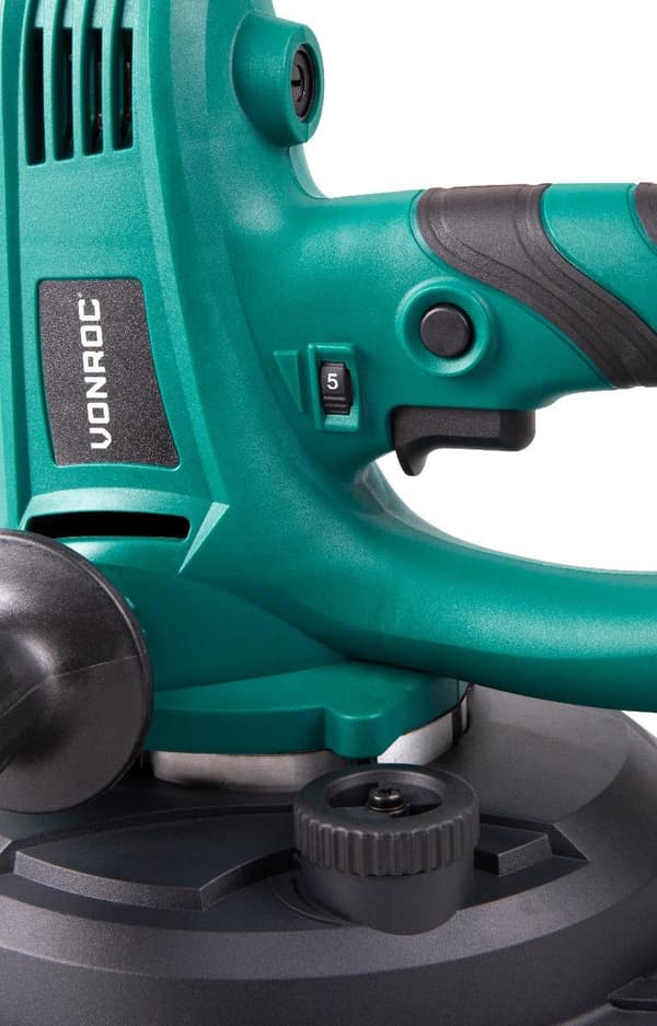 VONROC Excentersliber - 750W | 180mm | Til gipsvægge - gulve | Inkl. Tilbehør og sandpapir 33 stk.